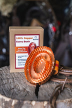 Copper Curry Horse Brush