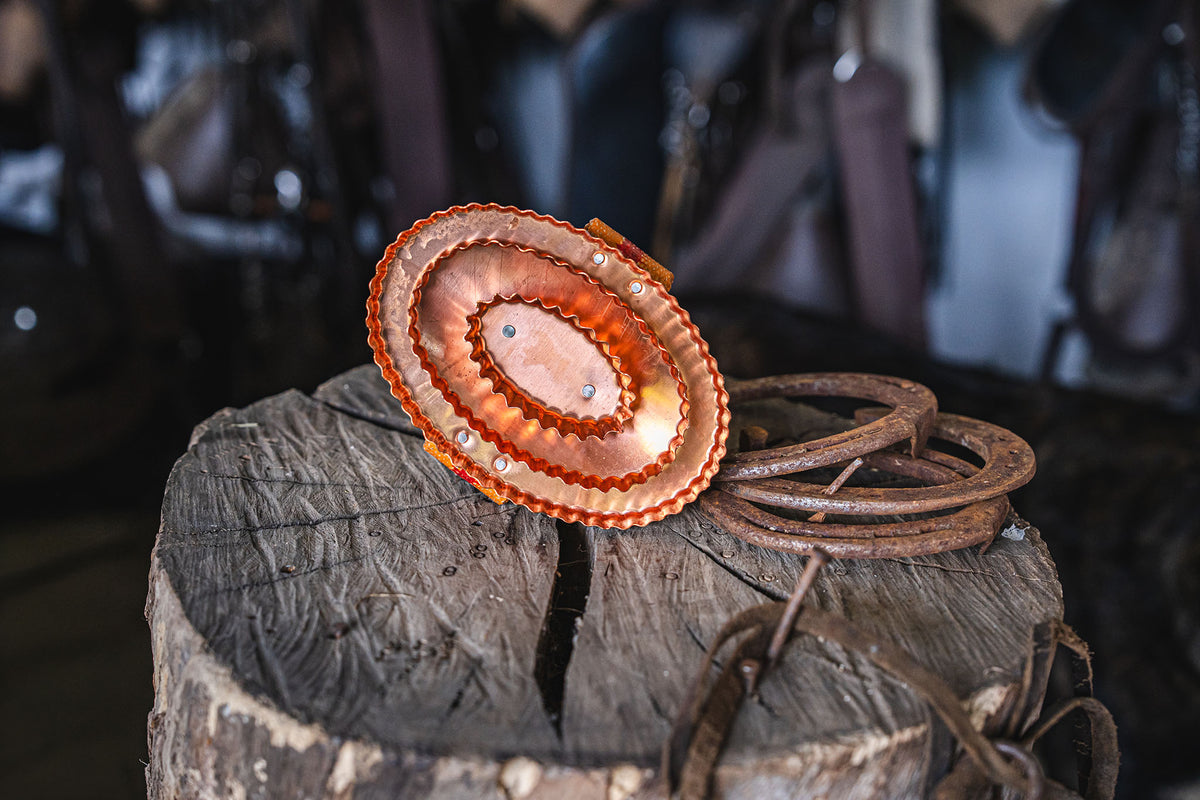 Copper Curry Horse Brush