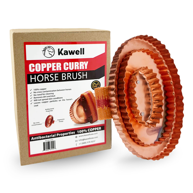 Copper Curry Horse Brush